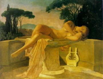 ポール・ドラローシュ Painting - 盆地の少女 1845年未完成 イッポリット・ドラローシュ